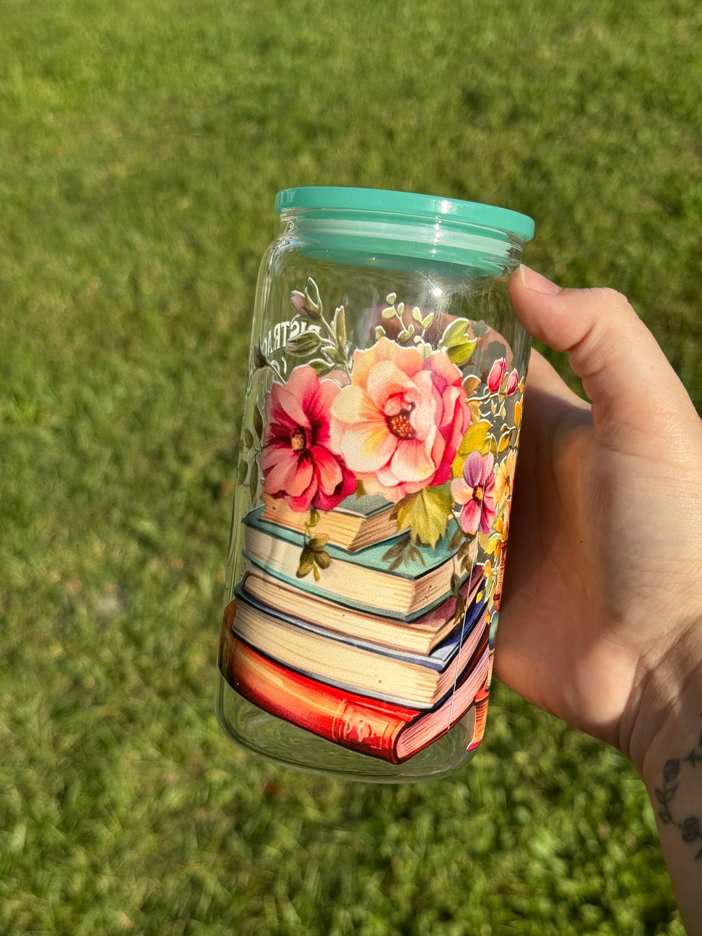 Easily distracted by books glass cup