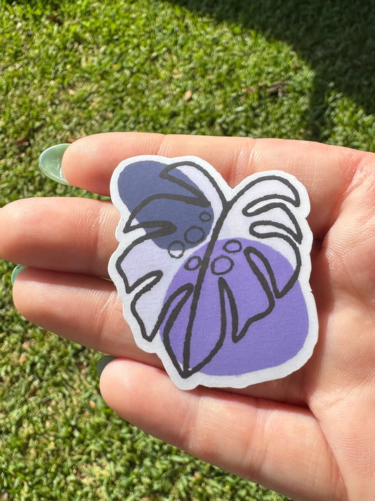 Purple leaf sticker