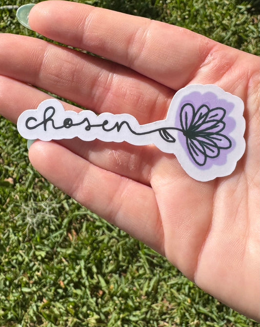 Chosen flower sticker