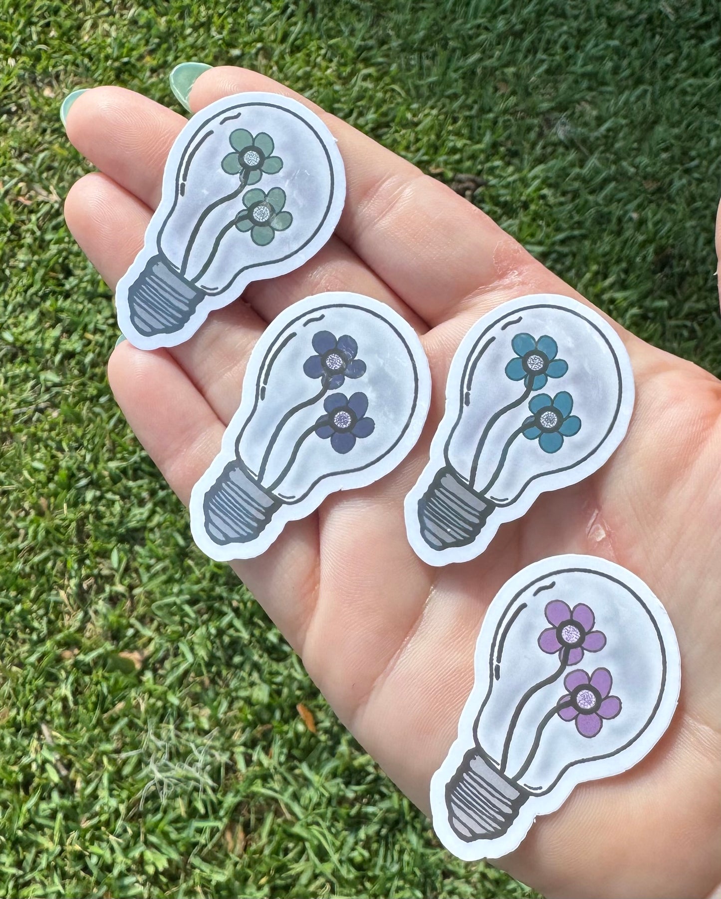 Flower lightbulb sticker