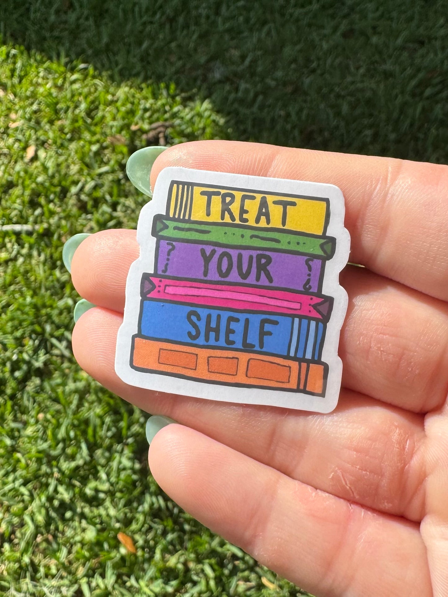 Treat your shelf sticker