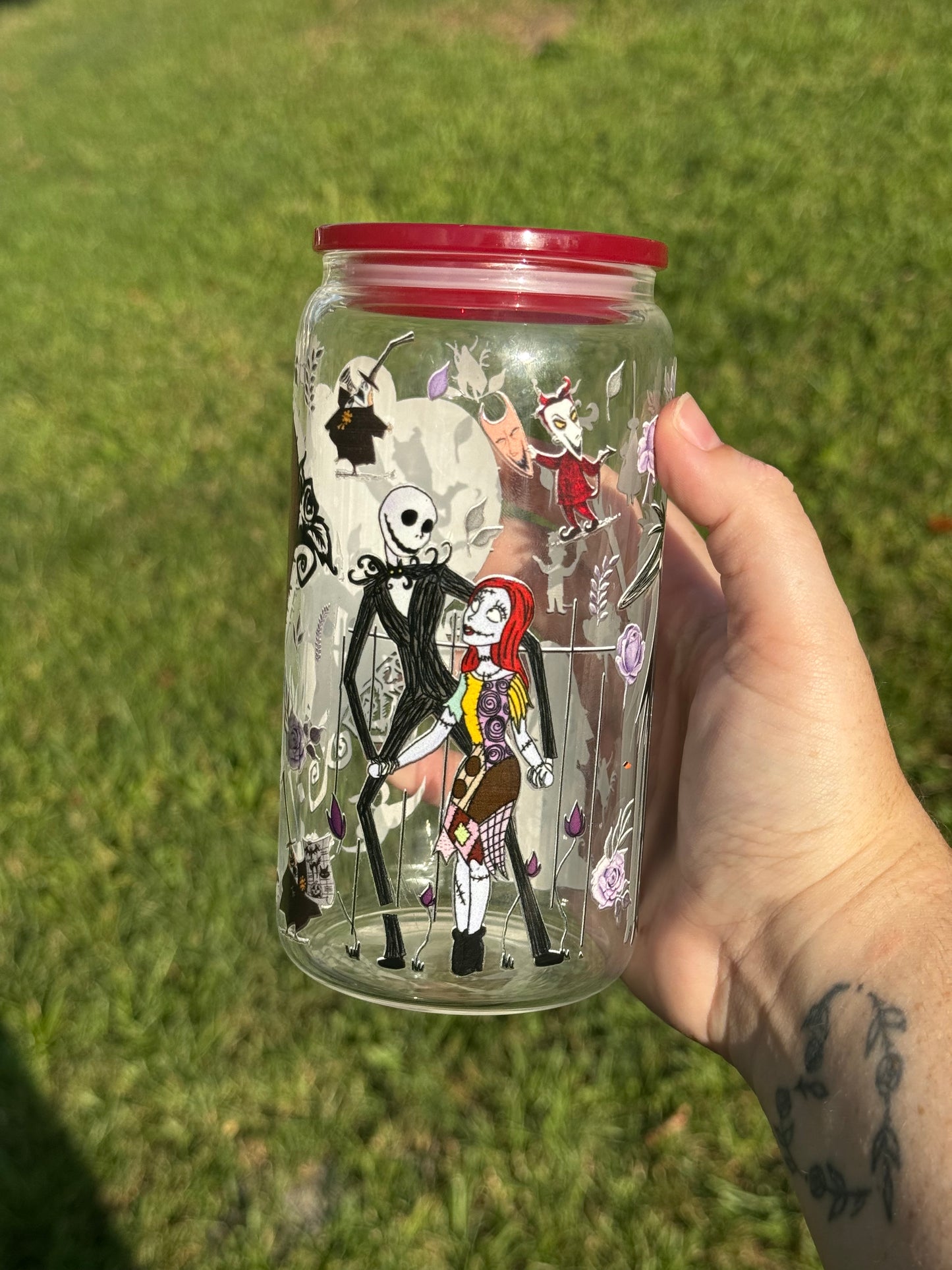 Nightmare before Christmas glass cup